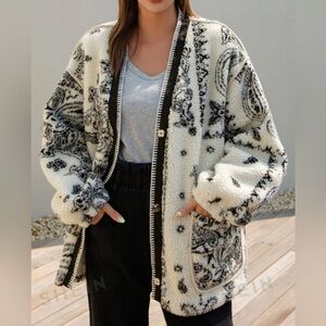 Cream & Black Jacket